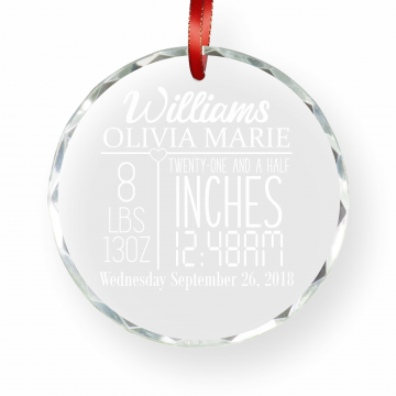 Newborn | Personalized Crystal Ornament